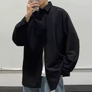 [룽스_65]모던 남성 긴팔셔츠 무지 긴팔 셔츠 2컬러