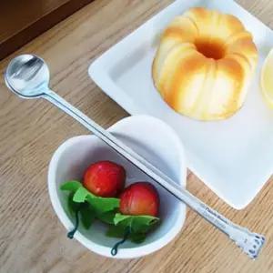 [룽스_65]판다 롱티스푼 홈카페 커피 디저트 롱스푼 1P