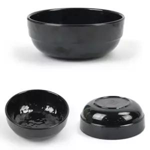 [룽스_65]국수 면그릇 비빔밥 그릇 블랙 19x6.5cm 14호
