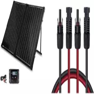 20A 컨트롤러 및 확장 케이블이 포함된 Renogy 100W 휴대용 태양광 패널 키트