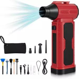 압축 공기 집진기 LED 조명이 장착된 130000RPM 전기 송풍기 브러시리스 모터가 4단 충전식 미니 휴대용