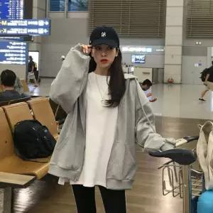 봄 가을 겨울 여리 루즈핏 데일리 후드 포켓 후드집업