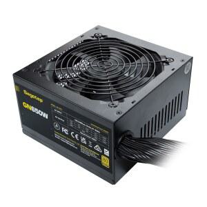 6+2 핀 커넥터 PFC 보호 및 RoHS 규정 준수, 120mm 사일런트 팬 게이밍 PSU GN-650 블랙이 포함된 Segotep 650W 80 플러스 골드 인증 비모듈형 ATX 전원 공급 장치