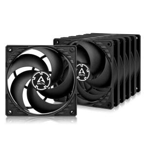 ARCTIC P12 PWM PST(5팩) - PC 팬, 120mm 케이스 공유 기술(PST), 압력 최적화, 조용한 모터, 컴퓨터, 200 u20131800 RPM(0 RPM 5%) 검은색