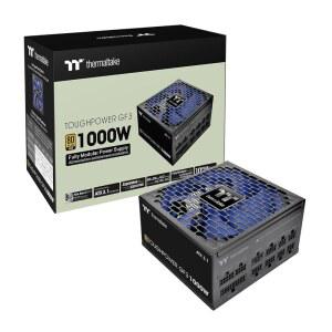 써멀테이크 터프파워 GF3 1000W, ATX 3.1, 네이티브 PCIe 5.1 12V-2x6, 플랫 케이블, 색상 일치 커넥터, 일본 메인 커패시터, 135mm 팬, 80개 이상 골드 인증, 블랙, PS-TPD-1000FNFAU-4