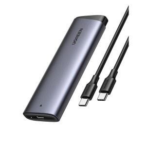 UGREEN M.2 NVMe SSD 인클로저 10Gbps USB 3.2세대(10Gbps)에서 NVME M-Key /(B+M)로 2230/2242/2260/2280 SSD를 위한 UASP 트림 지원