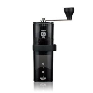 하리오 MSGS-2-B 스마트 G PRO 커피 그라인더, 0.8온스(24g), 투명 블랙, 스테인리스 스틸 블레이드, 분해 가능, 컴팩트