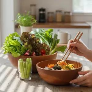 Holin 아카시아 통원목 우드웨어 볼 4P SET