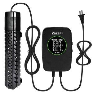 ZazaFi 수족관 히터 300W, 고온 보호 기능이 있는 어항 히터, 바닷물이나 담수를 떠날 때 자동 전원이 꺼지는 거북이 수조 히터.