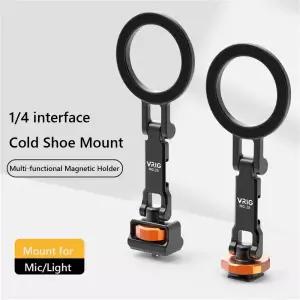 VRIG 마그네틱 콜드슈 마운트 폰 홀더 W 14 삼각대 MagSafe  16 15 카메라 마이크 라이트 모니터용