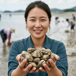 국내산 특품 활 왕 바지락 1kg + 1kg 총 2kg