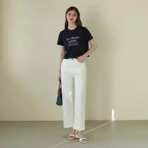 [BEIGE]릴렉스 롱 데님 팬츠 PQ7DP202