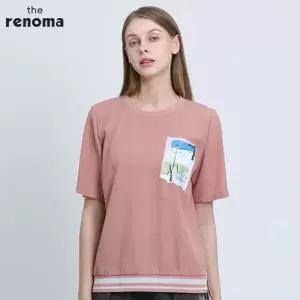 [레노마(renoma)] 디테일 포인트 티셔츠형 블라우스 (택가격: 218000원)