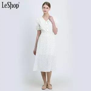 [르샵(LeShop)] 잔꽃 플레어 뒷밴딩 스커트 (택가격: 89000원)