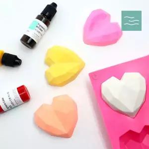 마타바 크리스탈하트 석고방향제 오퓨저 20개 만들기 KIT키트 +실리콘몰드+향주머니+색소3종