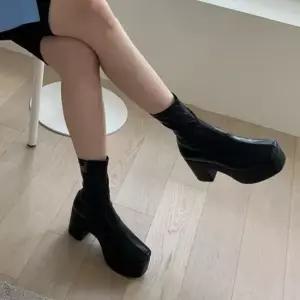 부티 미들힐 여자롱부츠 신상 여성구두 여성화 통굽