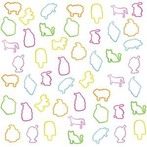 48피스 모양의 젤리 팔찌 - 벌크 밴드 키트 글리터 파스텔 고무 파티 팔찌, 다채로운 및 선물
