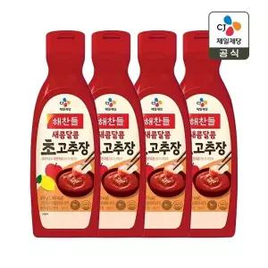 해찬들 새콤달콤 초고추장 500g(튜브형) x4개