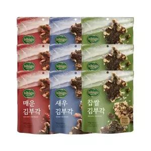 비비고 김부각 50g 찹쌀 x3개+매운 x3개+새우 x3개