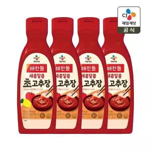 해찬들 새콤달콤 초고추장 500g(튜브형) x4개