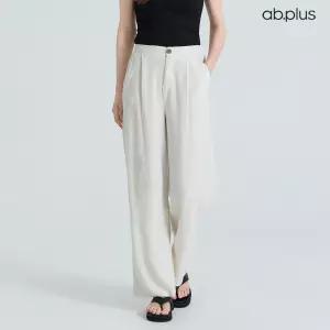 [ab.plus] 린넨 블렌디드 뒷밴딩 와이드 팬츠 (LSA2MP52A)
