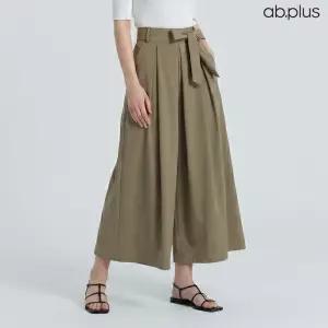 [ab.plus] 리본벨트 루즈핏 나일론 큐롯 팬츠 (LSA2MP50A)