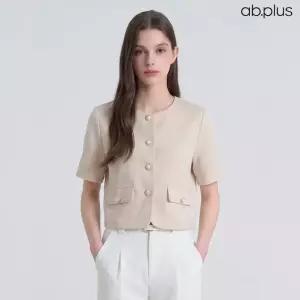 [ab.plus] 라운드 숏 반팔 자켓 (LSA2MJ36A)