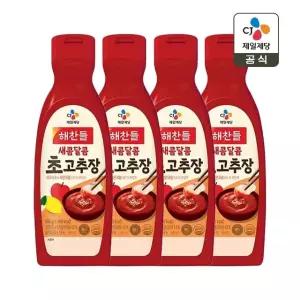 해찬들 새콤달콤 초고추장 500g(튜브형) x4개