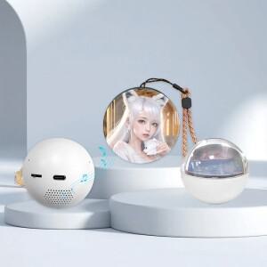 2.76인치 크리스탈 볼 비디오 플레이어 및 사진 업로드 메모리 오브 디지털 구체 유리 라이트 생일 선물