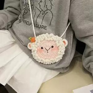 야무치 여성용 양 데일리룩 도트백 메쉬백 가방 초가을 크로스백 미니백 숄더백 귀여운 KUK3
