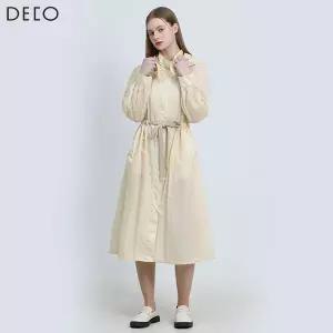 [데코(DECO)] 샤인 탈부착 후드 롱 점퍼 (택가격: 759000원)