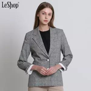 [르샵(LeShop)] 싱글 체크 린넨자켓 (택가격: 219000원)