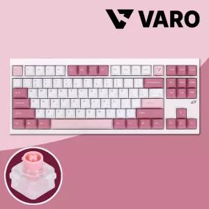 VARO VM87 HE 8K 게이밍 무접점 저소음 자석축 바로키보드 핑크파우더