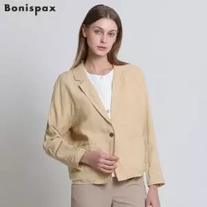 [보니스팍스(Bonispax)] 린넨100 베이직 자켓 (택가격: 239000원)