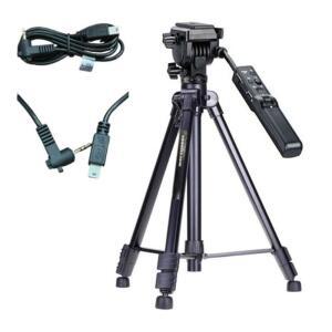 주닉스 VCT-C100 캐논호환전용 2.5mm LANC 터미널 유압식 165cm 리모콘바 삼각대