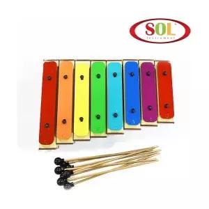 SOL 8음 알토 실로폰 말렛포함 무지개색상 계단불포함 SOL-8RB