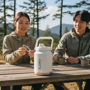 [하프클럽/]스텐 304 대용량 2L 보냉병 얼음 유지 캠핑 물병 워터저그