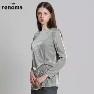 [레노마(renoma)] 메탈 보트넥 드레이핑 티셔츠 (택가격: 128000원)