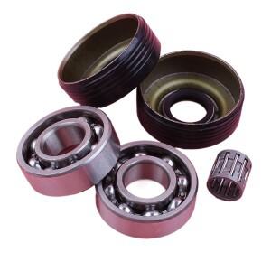 오일 도장 세트 키트 포함 크랭크 샤프트 베어링, Husqvarna 340 Jonsered 2145 체인톱 예비 교체 도구 부