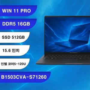 ASUS ExpertBook B1 B1503CVA-S71260 WIN11PRO DDR5-16GB SSD512GB 인텔 코어 5-120U (DC)