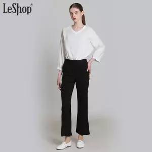 [르샵(LeShop)] 기모 밑단트임 슬림 부츠컷 팬츠 (택가격: 119000원)