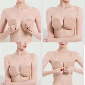 리프팅 붙이는브라 브래지어 실리콘 오프숄더 앞후크 노와이어브라 웨딩브라 (WB160B9)