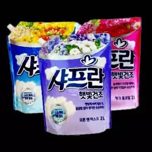 LG샤프란 햇빛건조 섬유유연제 리필팩 2L 은은한향