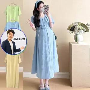 쌍문상회 지금 필요한 여성 1P 원피스 반팔 빅사이즈 임부복 치마 플리츠 여름원피스