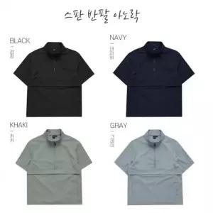 [하프클럽/]간절기 스판반팔아노락반집업 바람막이랜더스단체티단체자켓