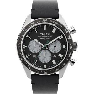 Timex 남성용 워터버리 다이버 40mm 블랙/블루/스테인리스 스트랩 원사이즈, 가죽 41mm 크로노 스틸, 쿼츠 시계, 시계