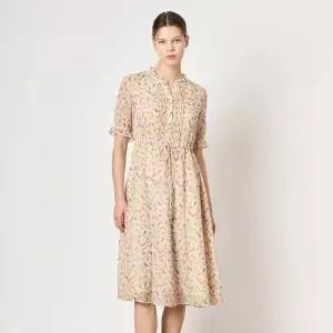 [BCBG] 프린티드 드로우스트링 원피스 B4M5O638