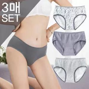[서울양말]면 스판 밴딩 미디 삼각팬티 3종세트 주니어 학생 요일팬티 FWP612_P319861613