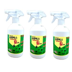 강력 슈퍼벅스킬500ml 3개 지네 노래기 거미약 바퀴벌레 콩벌레 돈벌레 등 강력 퇴치제거