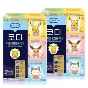 코디 아트앤 포켓몬 미니 각티슈 (230매x6입)x2개 /미용티슈
